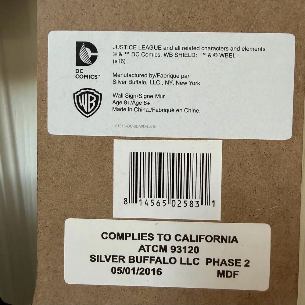 4/$25 DC Comics Superhero Letter C Wood Wall Art